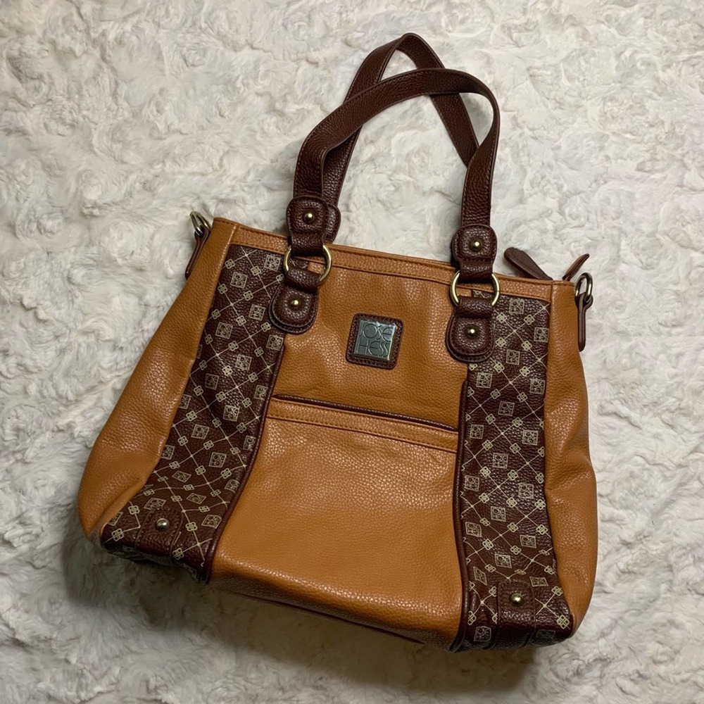 Jose Hess Danbury Mint brown designer handbag/shoulder bag purse